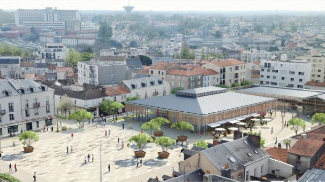 CHANTIER EN COURS DE REALISATION : Réhabilitation des bâtiments du quartier des HALLES à La Roche-sur-Yon (85)